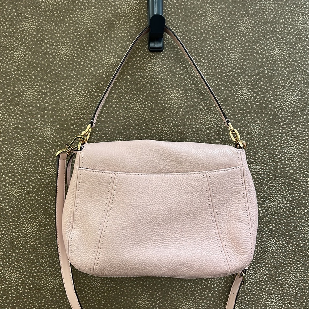 🔥🔥🔥NEW Michael Kors Bedford Medium Convertible Flap Pink Leather Shoulder Bag - Picture 6 of 15